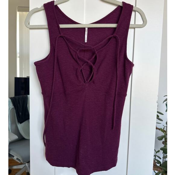 Women's Free People Emmy Lou Sleeveless Top in Wine Size M, EUC - Picture 1 of 4